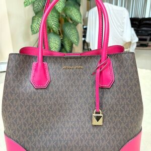 Michael Kors Pink and Brown Women's Bag